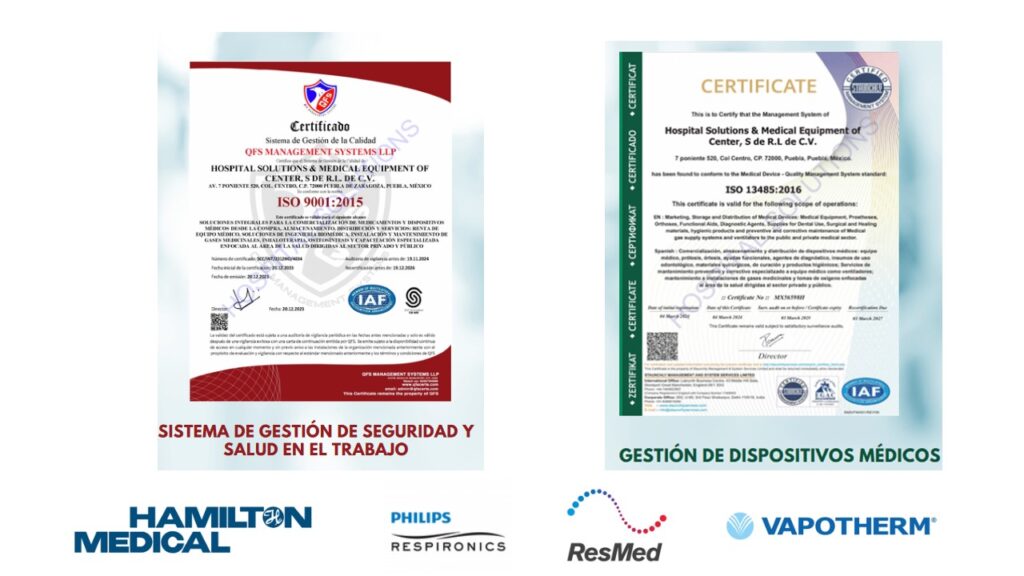 Certificados ISO 9001:2015 e ISO 13485:2016 publicados por Hospital Solutions